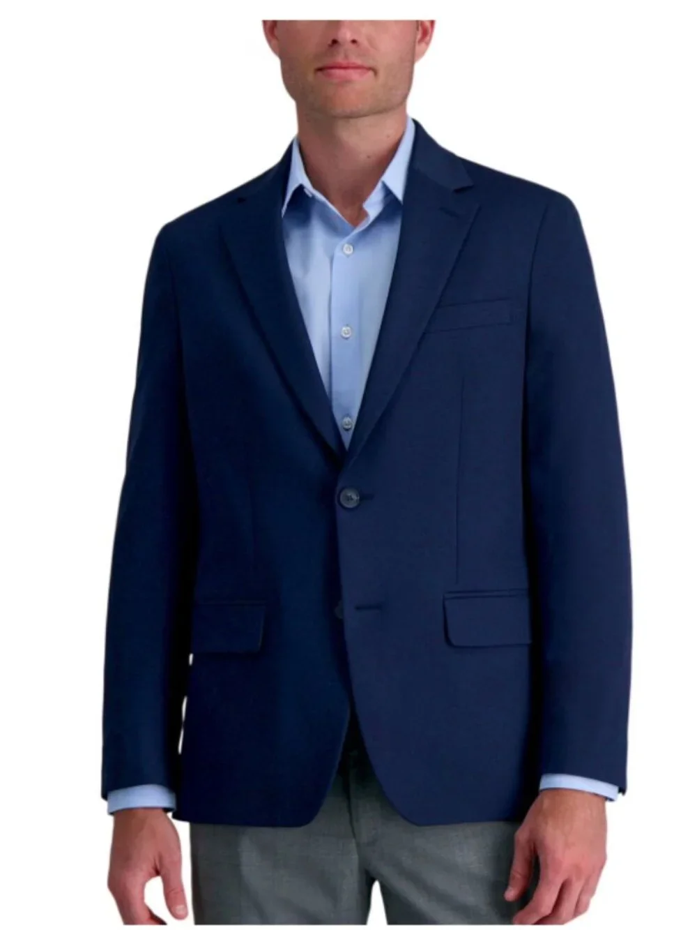 Haggar Men's Stretch Gabardine Tailored Fit Travel Blazer